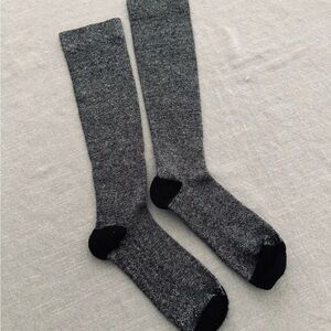 Wellow Heather Gray Tall Compression Socks XL